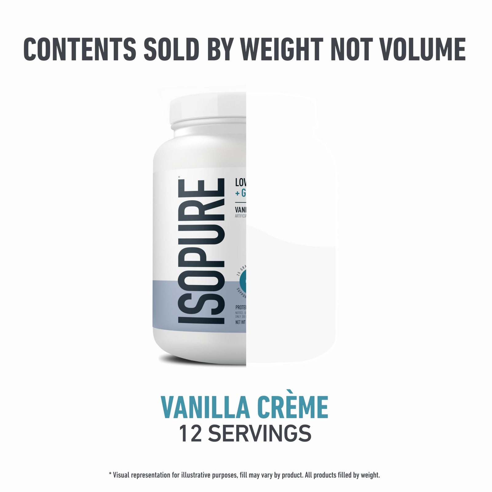 Isopure Protein Gut Health Immune Support Powder Vanilla Crme 25G Whey Protein