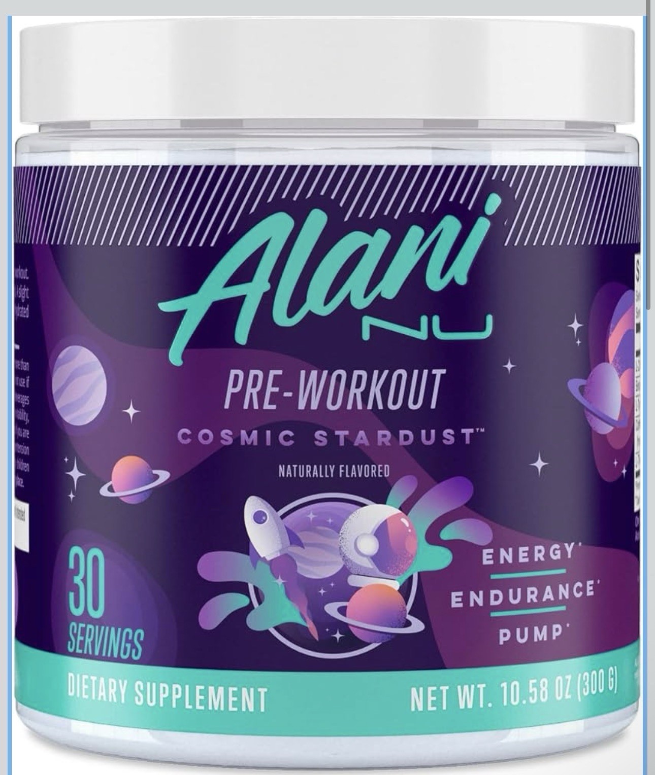 Alani Nu Pre-Workout Energy Endurance 20 Servings Cosmic Stardust 7 OZ New