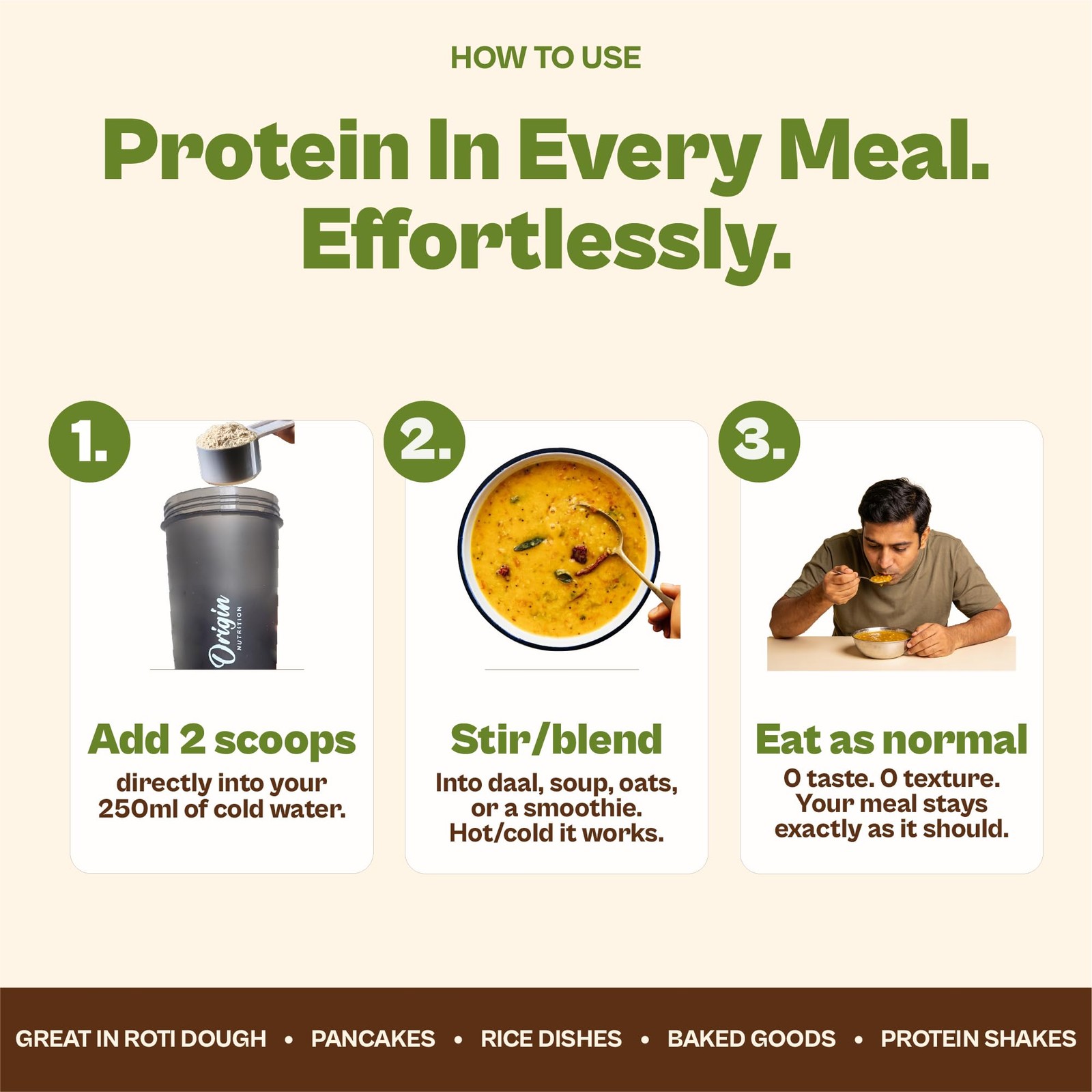 Origin Nutrition Plant Protein 260g – 25g Protein, Gluten & Dairy Free