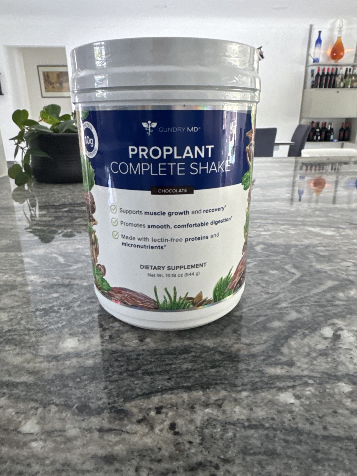 Gundry MD Pro Plant Complete Shake High-Fiber Plant Protein Blend (Chocolate)