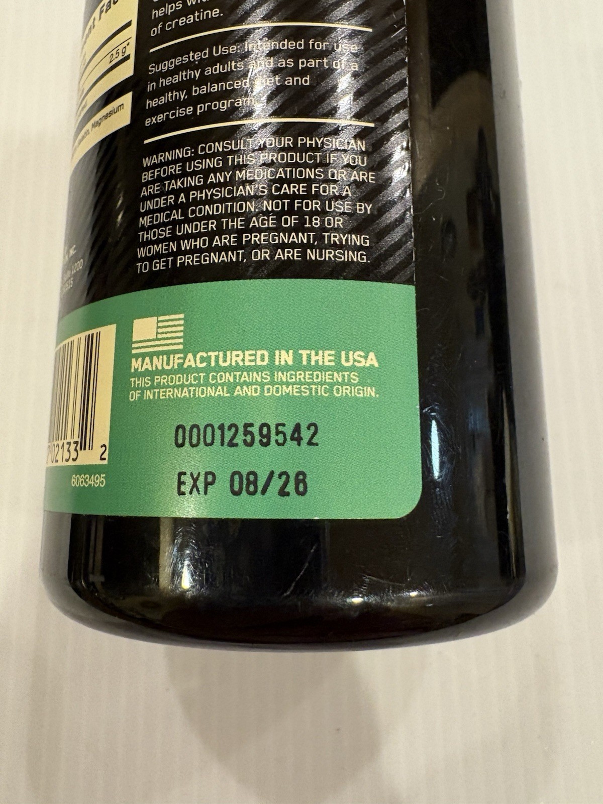Micronized Creatine Capsules, 100 Capsules (1.25 g per Capsule) Expires 8/2026