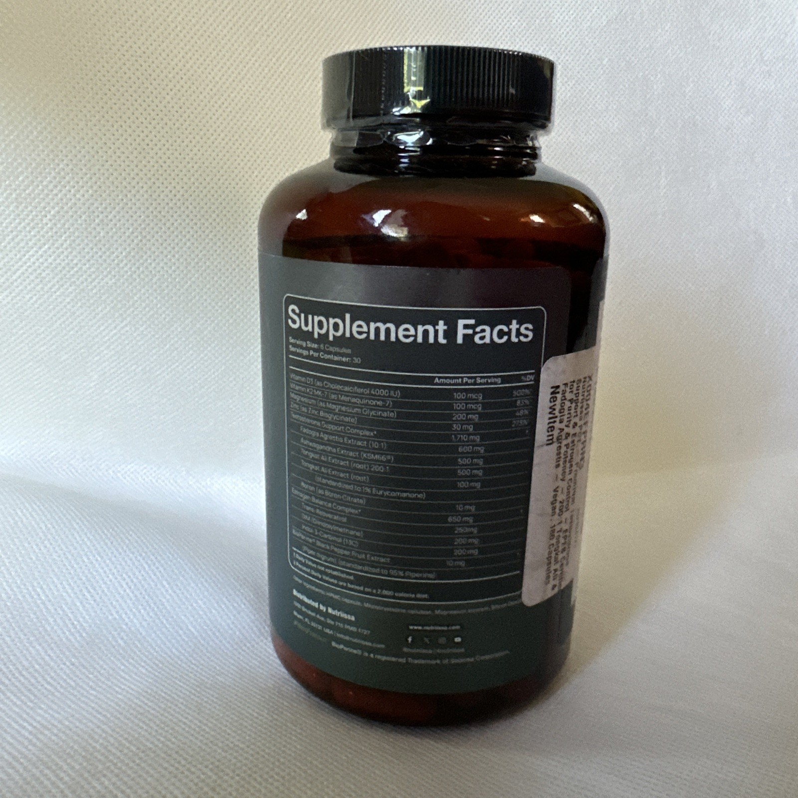 Nutriissa PCT Post Cycle Therapy Estrogen Control Testosterone Support, 180 Cap