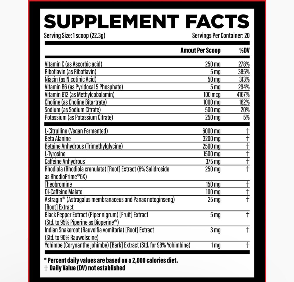 Draco Rapid Fire pre-workout Strawberry Candy 20 Servings 12.6 Oz Exp. 2/27