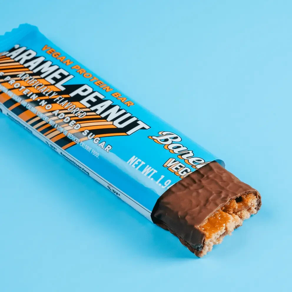 Barebells Vegan Caramel Peanut snack, no added sugar, 12 protein bar, ✅