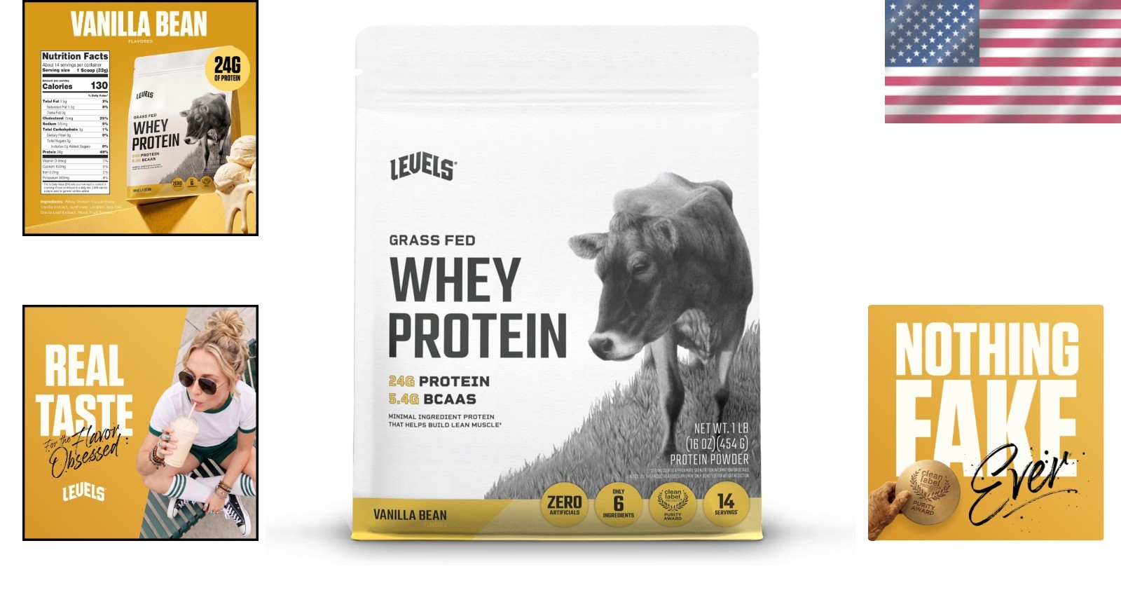 Grass Fed Whey Protein Concentrate, Vanilla Bean, 1LB – Clean & Simple Nutrition