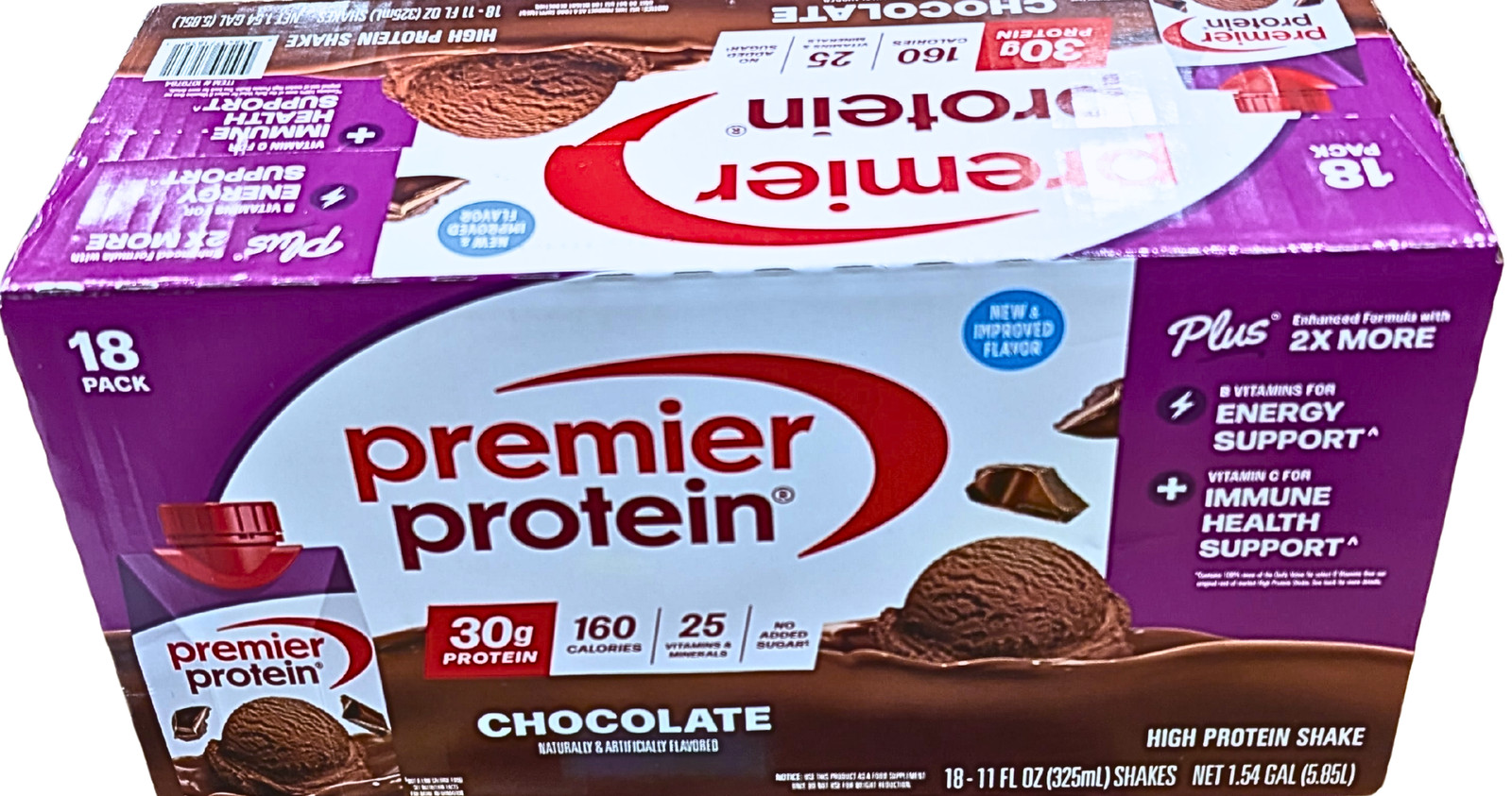 Premier 30g Plus High Protein Shake Chocolate 18 Ct x 11 Fl Oz 10/26 EXP 12/2026