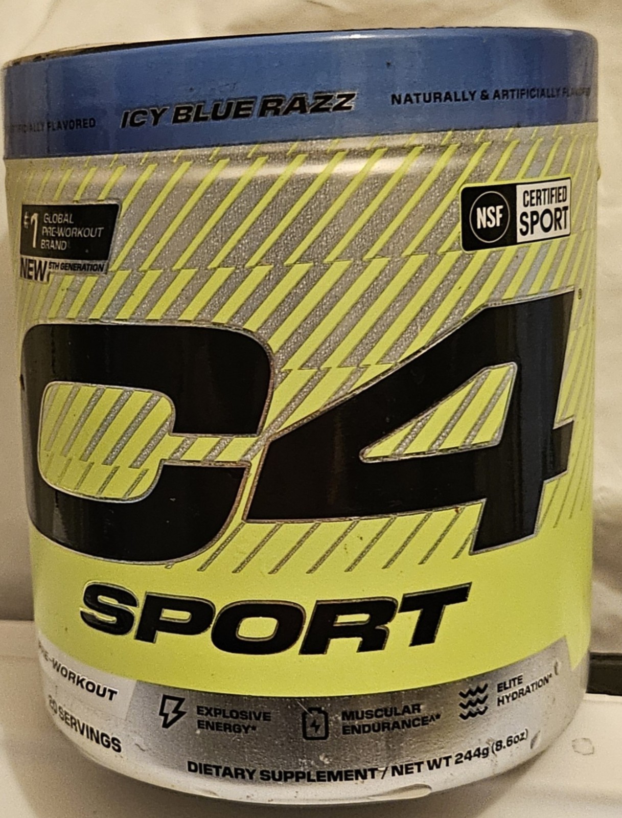 C4 SPORT-PRE-WORKOUT-ICY BLUE RAZZ- 8.6 OZ-NSF CERTIFIED