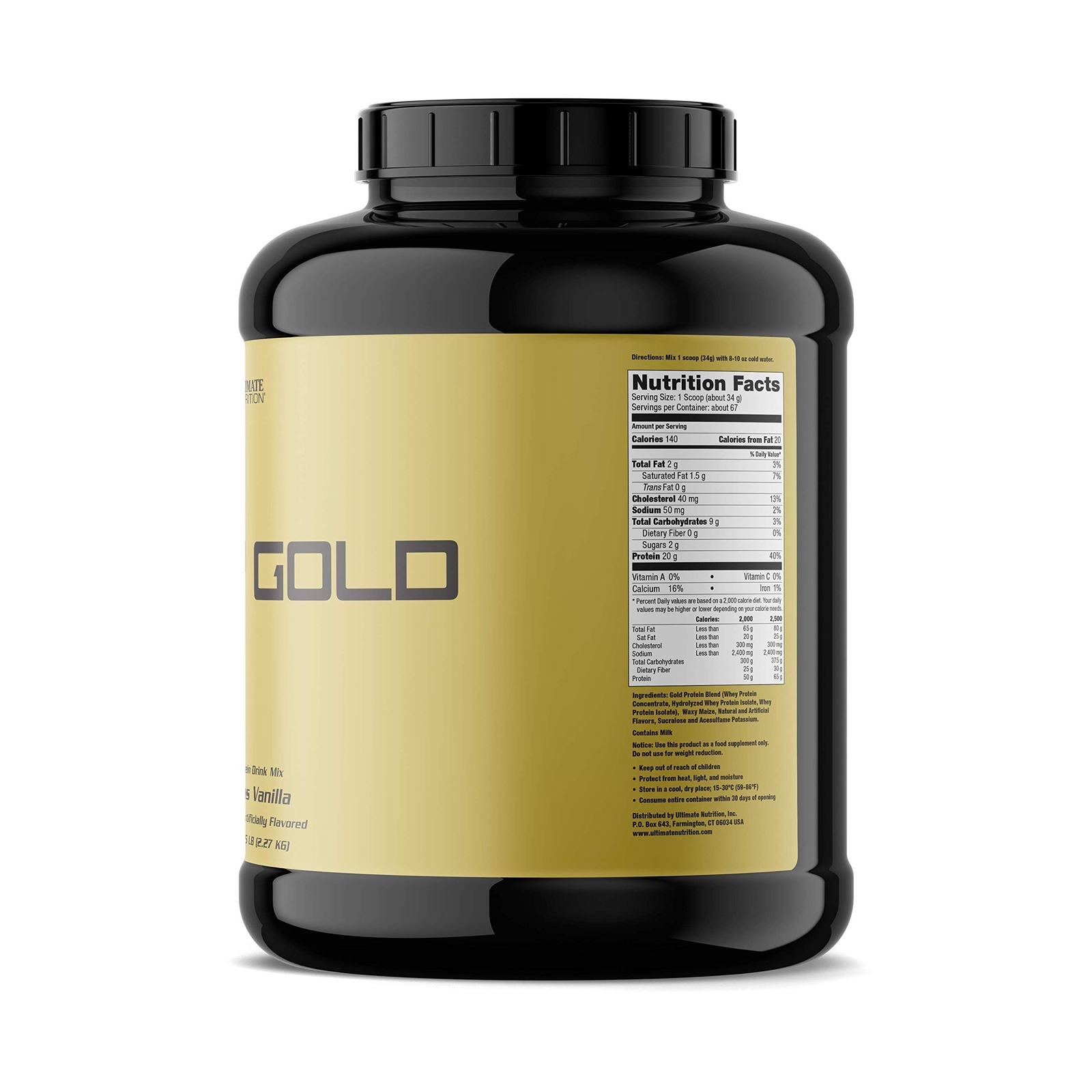 Ultimate Nutrition Whey Gold Protein Powder with 20 Grams of Protein
