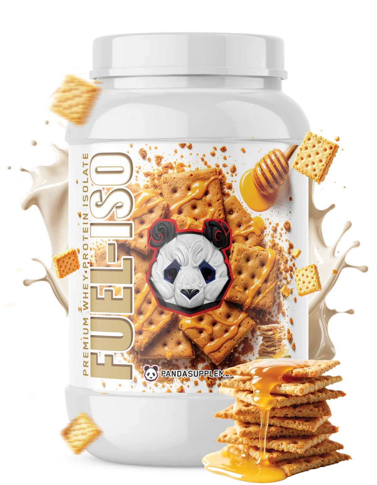 PANDA SUPPS FUEL-ISO Premium Protein Toasted Honey Grahams (Dented Container)