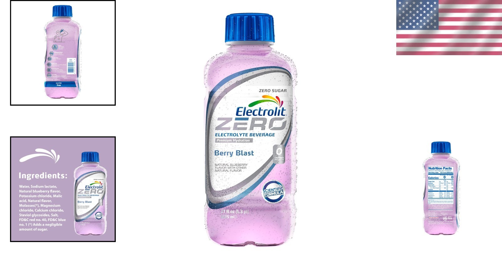 Zero Electrolyte Beverage – Berry Blast – 21 Fl Oz, 12 Pack for Instant Hydra…