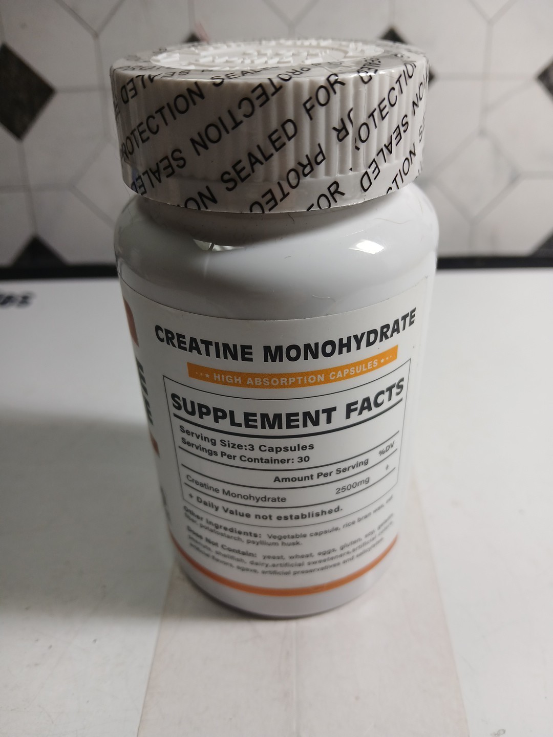 ElevateLife Creatine Monohydrate 2500mg, 90 Capsules -Expires 07/2026