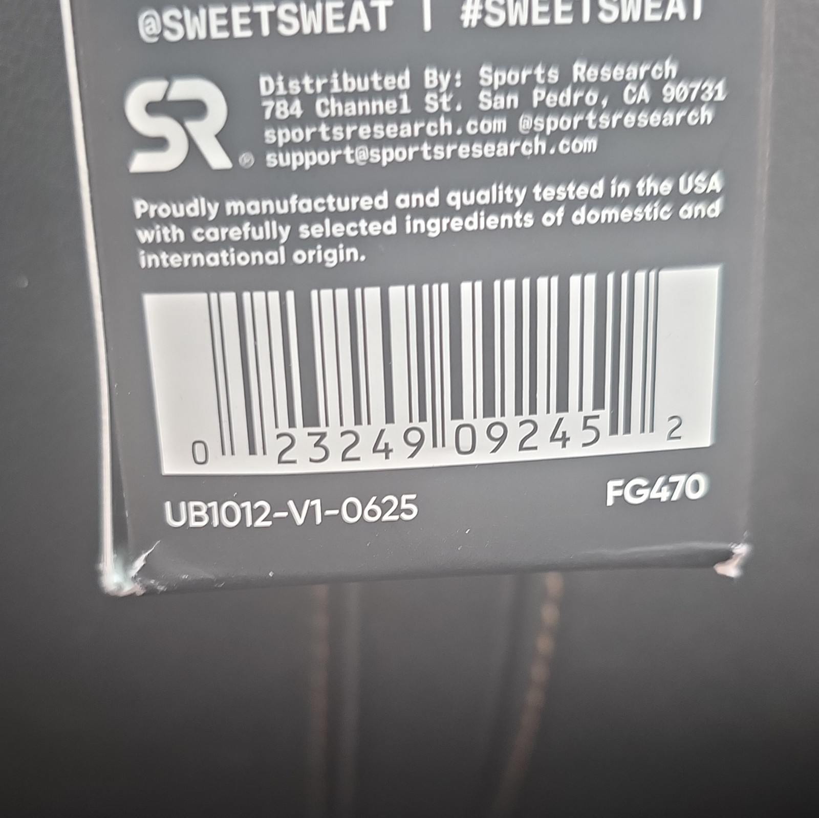 Sports Research Sweet Sweat Workout Enhancer Gel Original 6 oz Unflavored