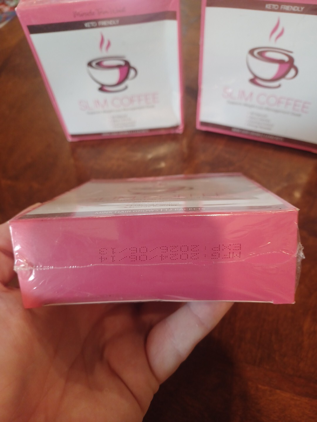 Mink Hair Grows Slim Coffee Keto Friendly 4 Boxes 48 Packets Exp 6/26