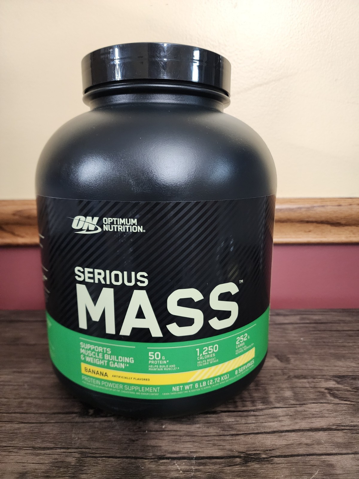 Optimum Nutrition Serious Mass Protein Powder, Banana, 6 LBS, Expiring 10/21/27