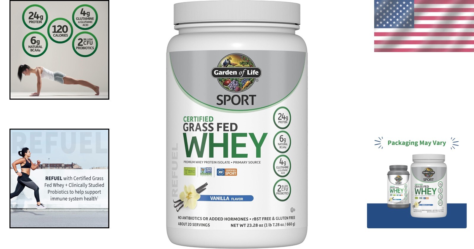 Non-GMO Vanilla Whey Protein Isolate – 20 Servings, Best Post-Workout Recovery