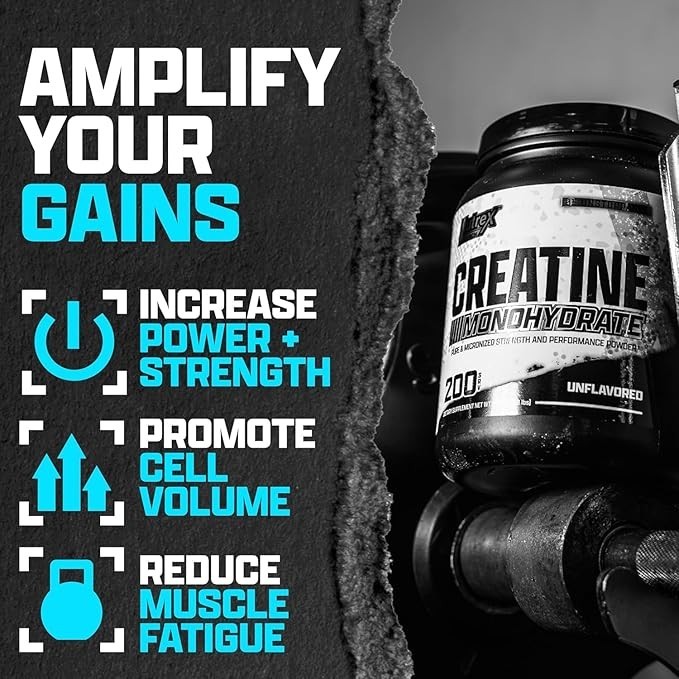 Nutrex Research Creatine Monohydrate Powder Unflavored Micronized Creatine
