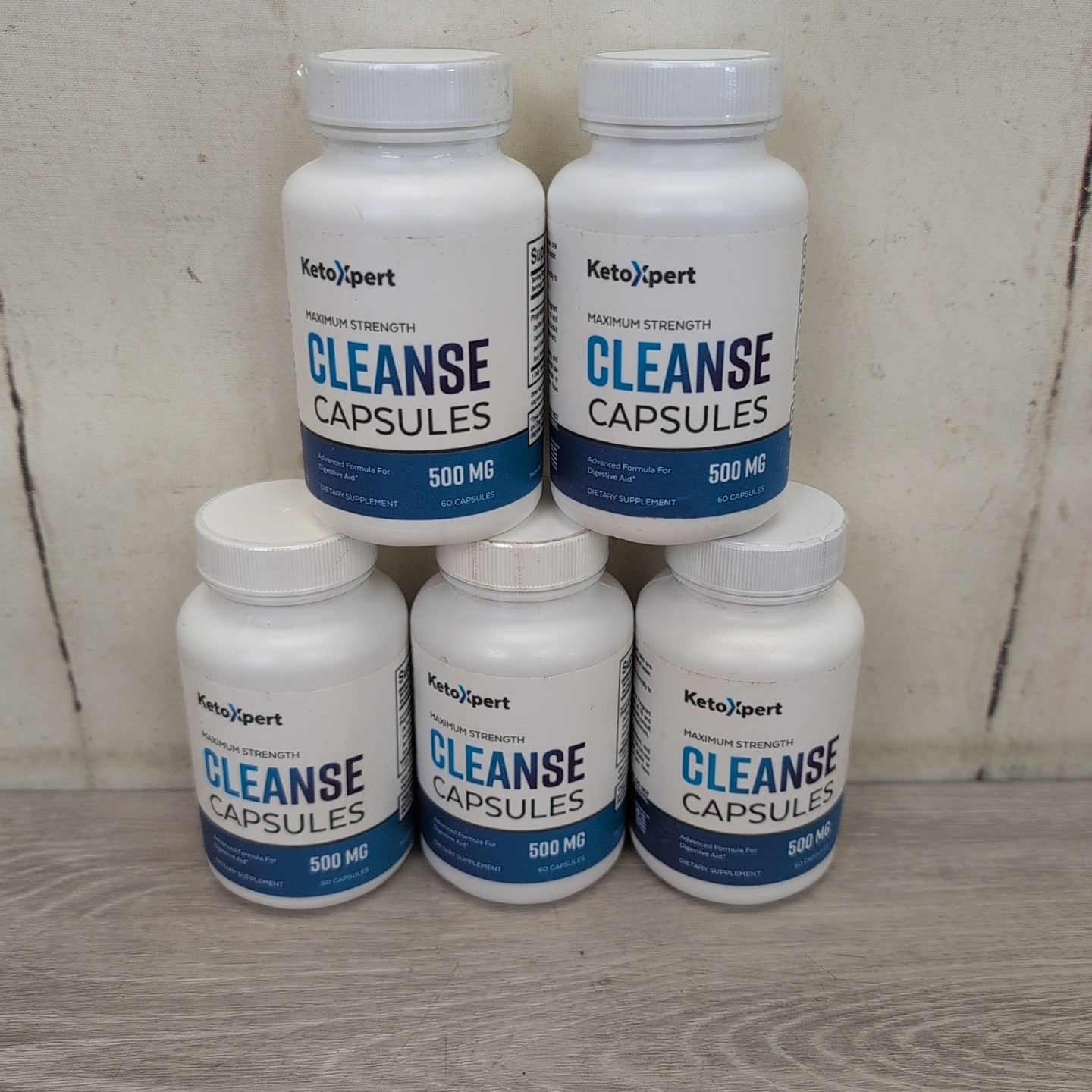 Lot Of 5 KetoXpert Cleanse Capsules 500mg Digestive Aid Detox 60ct EXP 1/26