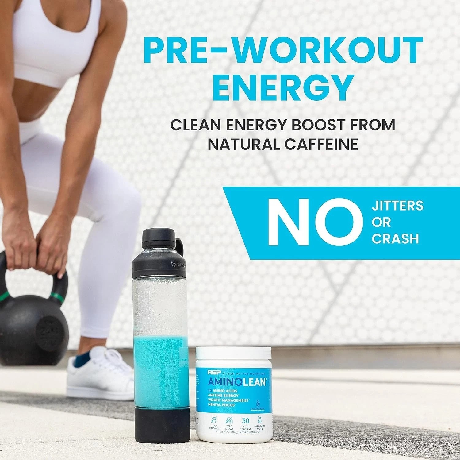 AminoLean Pre Workout Powder – Pink Lemonade, 30 Servings of Clean Energy