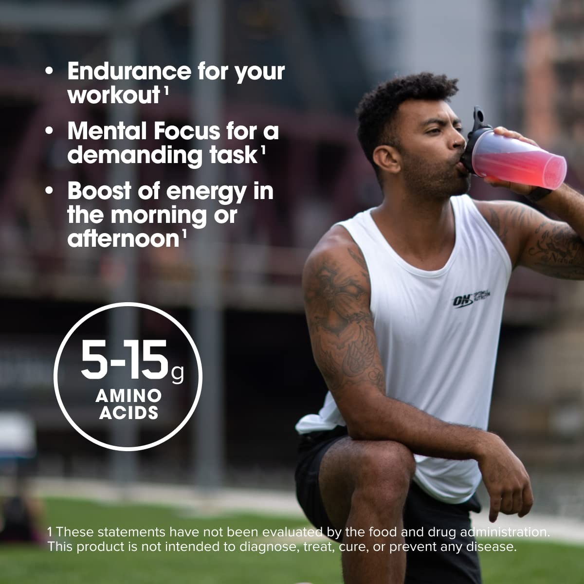 Amino Energy Powder – Pre Workout with BCAA, Green Tea & Coffee Extract, Keto, W