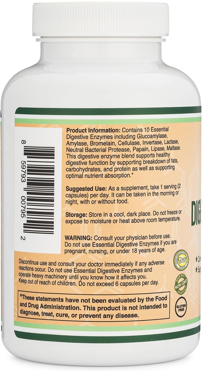 Digestive Enzymes 800mg – All 10 Essential Digestive & Pancreatic Support