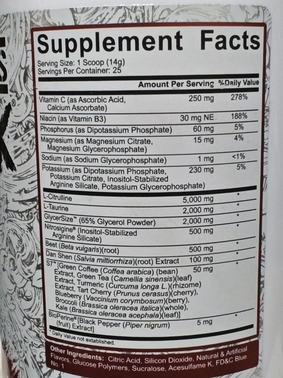 5% Nutrition Full AF Non-Stim Pre-Workout Blue Raspberry! 25 Servings