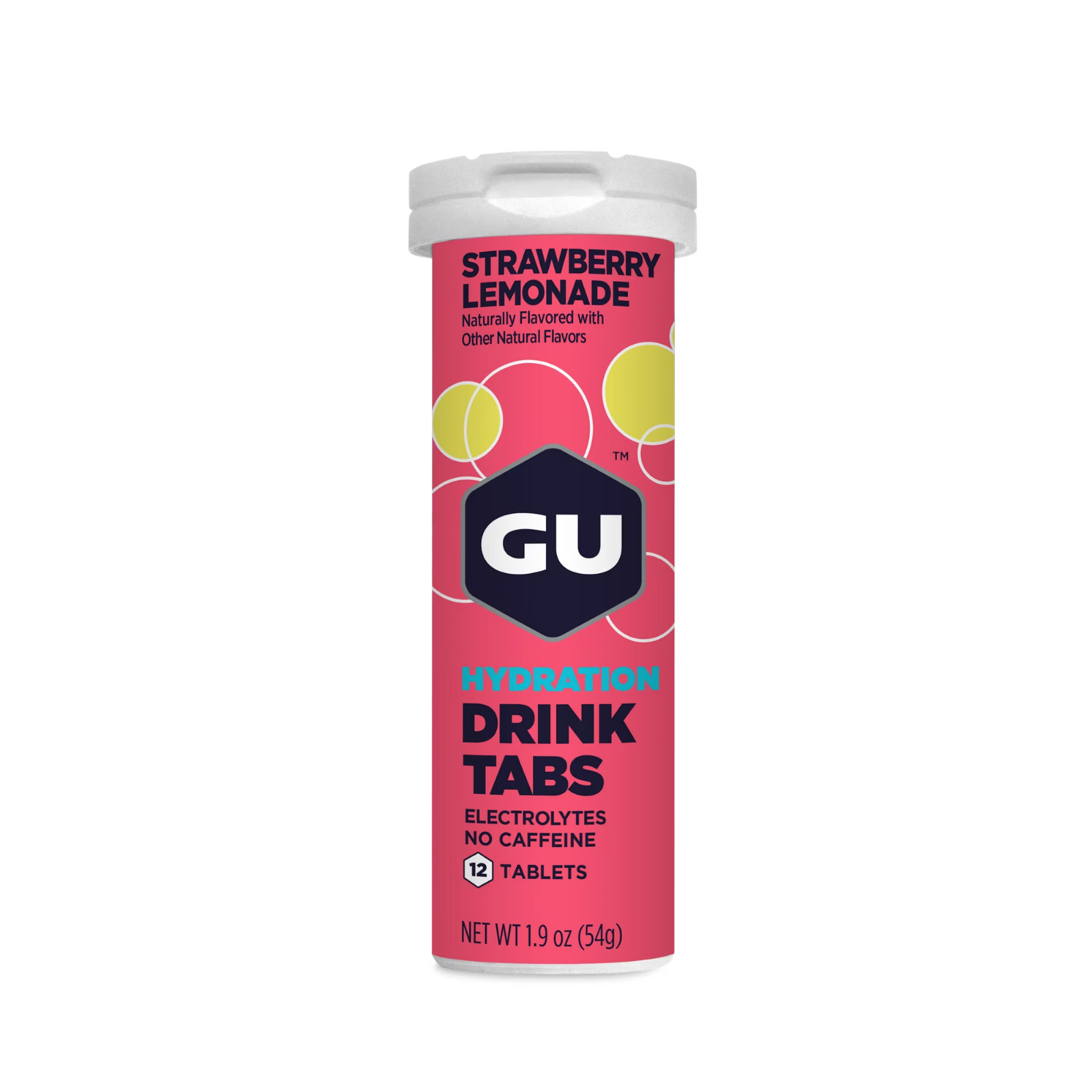 GU Energy Hydration Drink Tabs, Electrolyte Drink Tablets with Potassium, Strawb