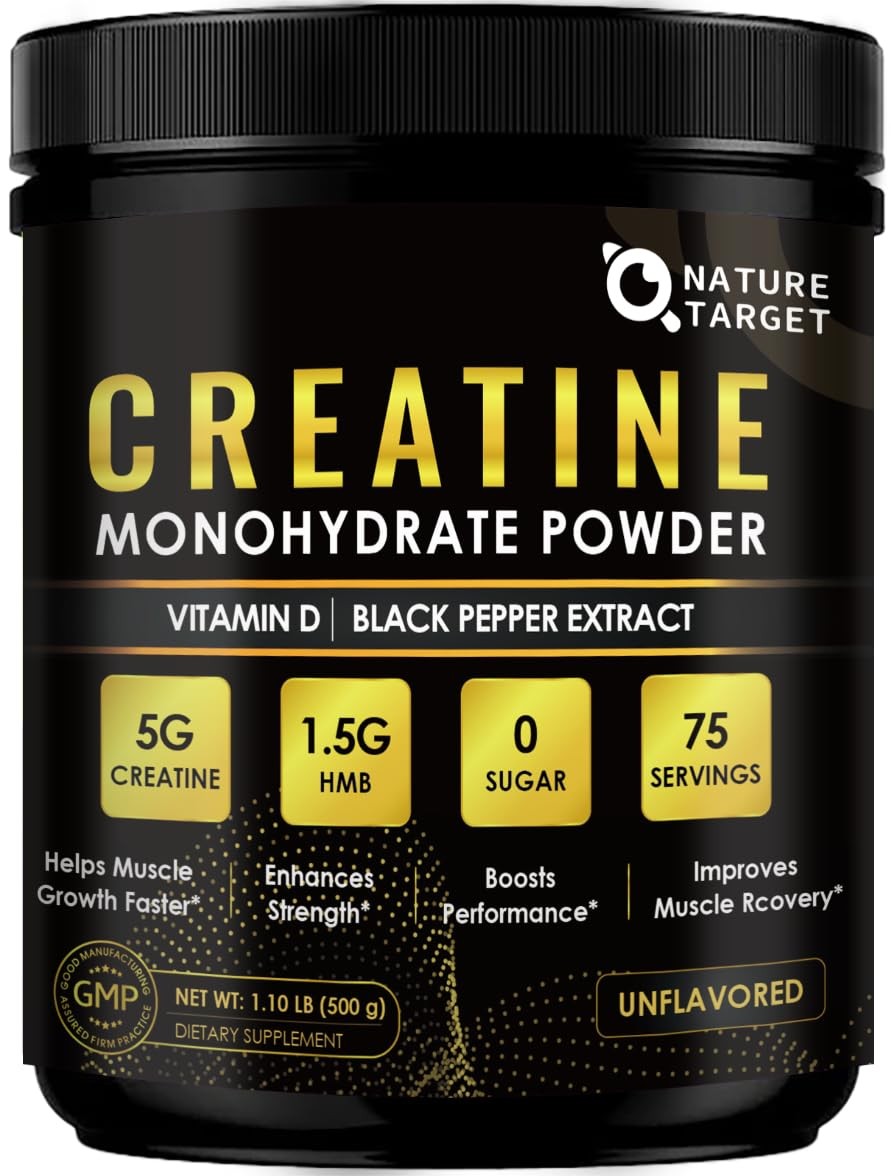 Micronized Creatine Monohydrate for Women and Men, 1.1 Pound (Pack of 1)