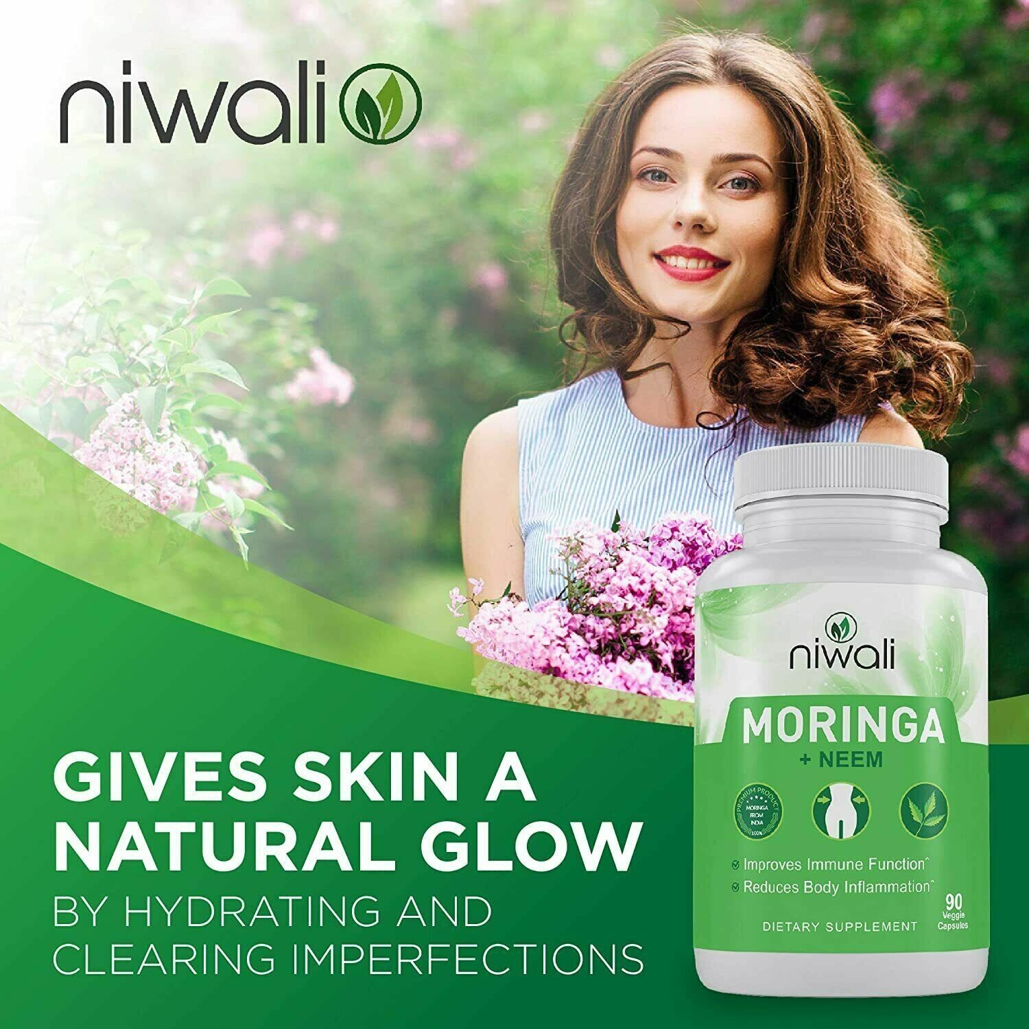 Niwali Moringa + Neem 90 Veggie Capsules – Immune Support & Inflammation Relief