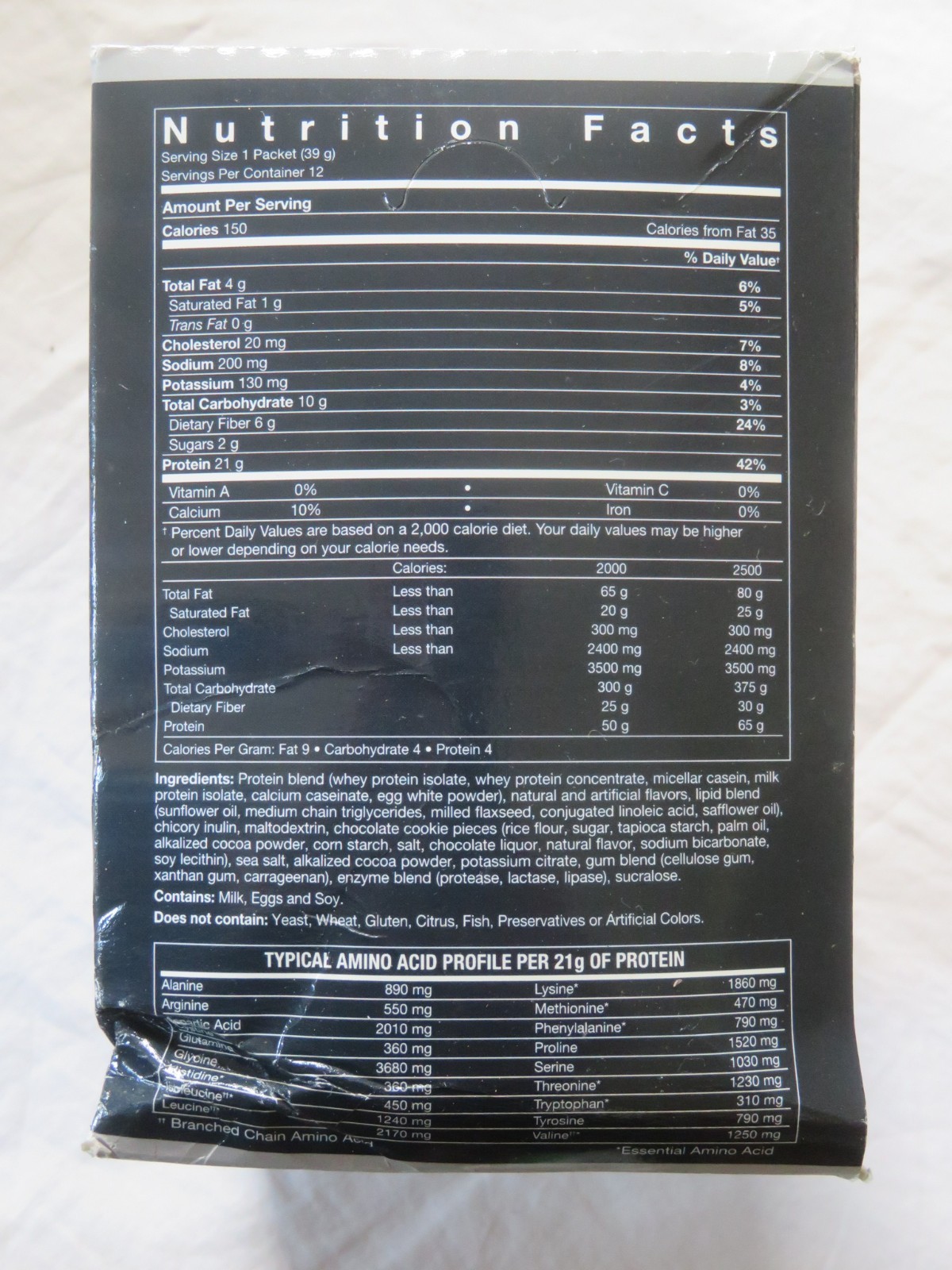 (12) Count Box Bodytech Hexatein-SR 6-Protein Blend Cookies & Cream 1.4 Oz Each
