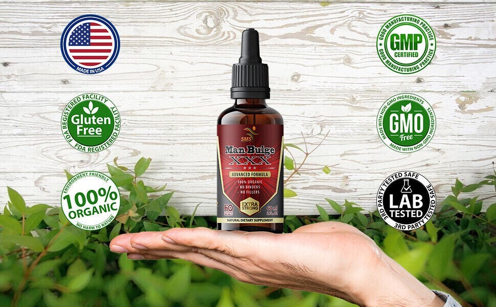 Man Bulge Mens Natural Tincture Herbal Drops 3 Pack 6 Fl Oz