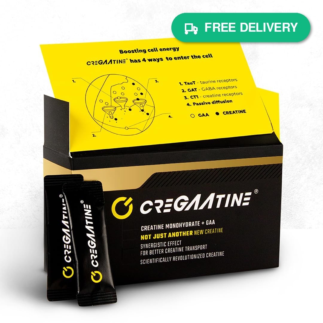 CreGAAtine Micronized Creatine Monohydrate GAA 60 Sachets 30 Servings
