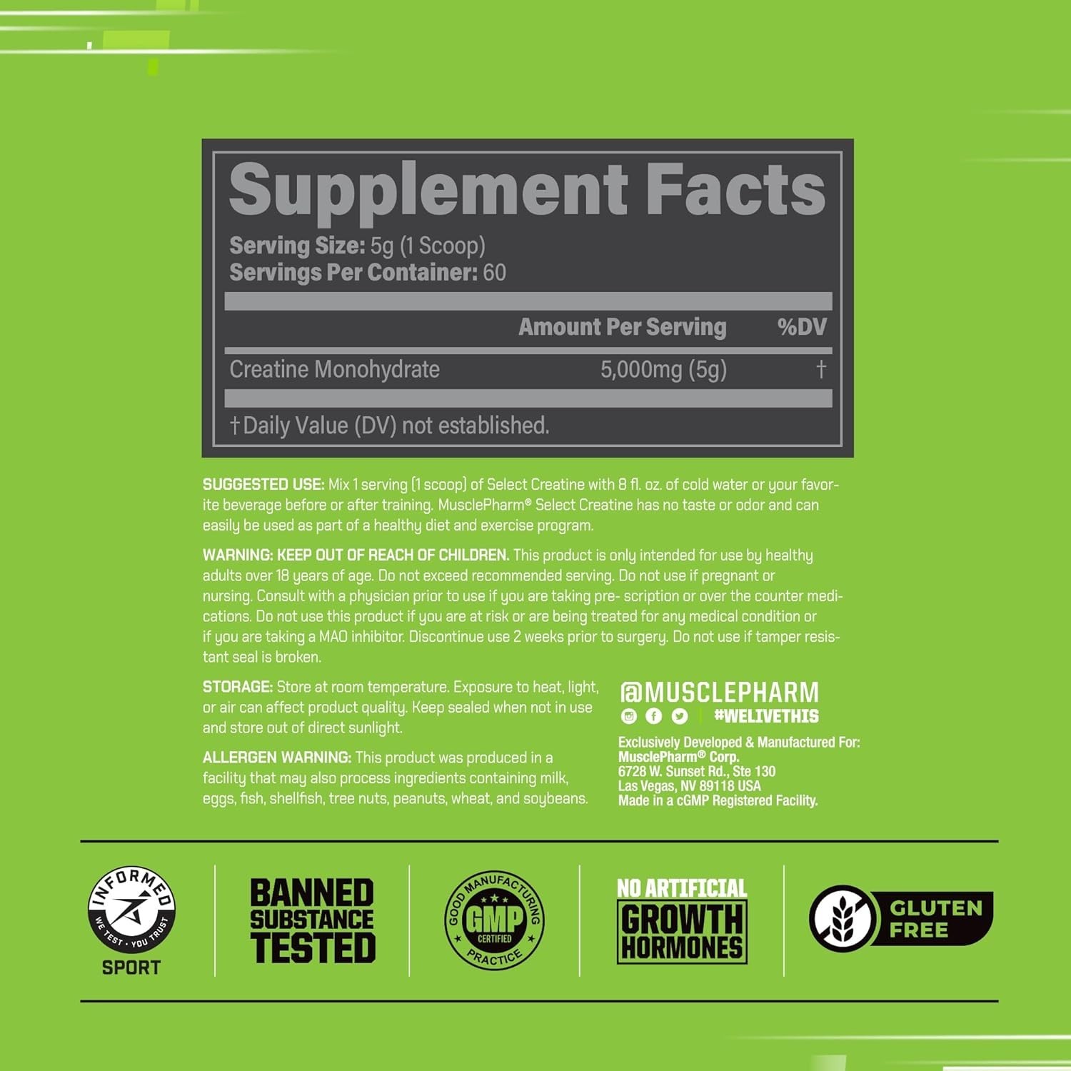 High-Performance Unflavored Creatine Monohydrate – 60 Servings for Peak Power