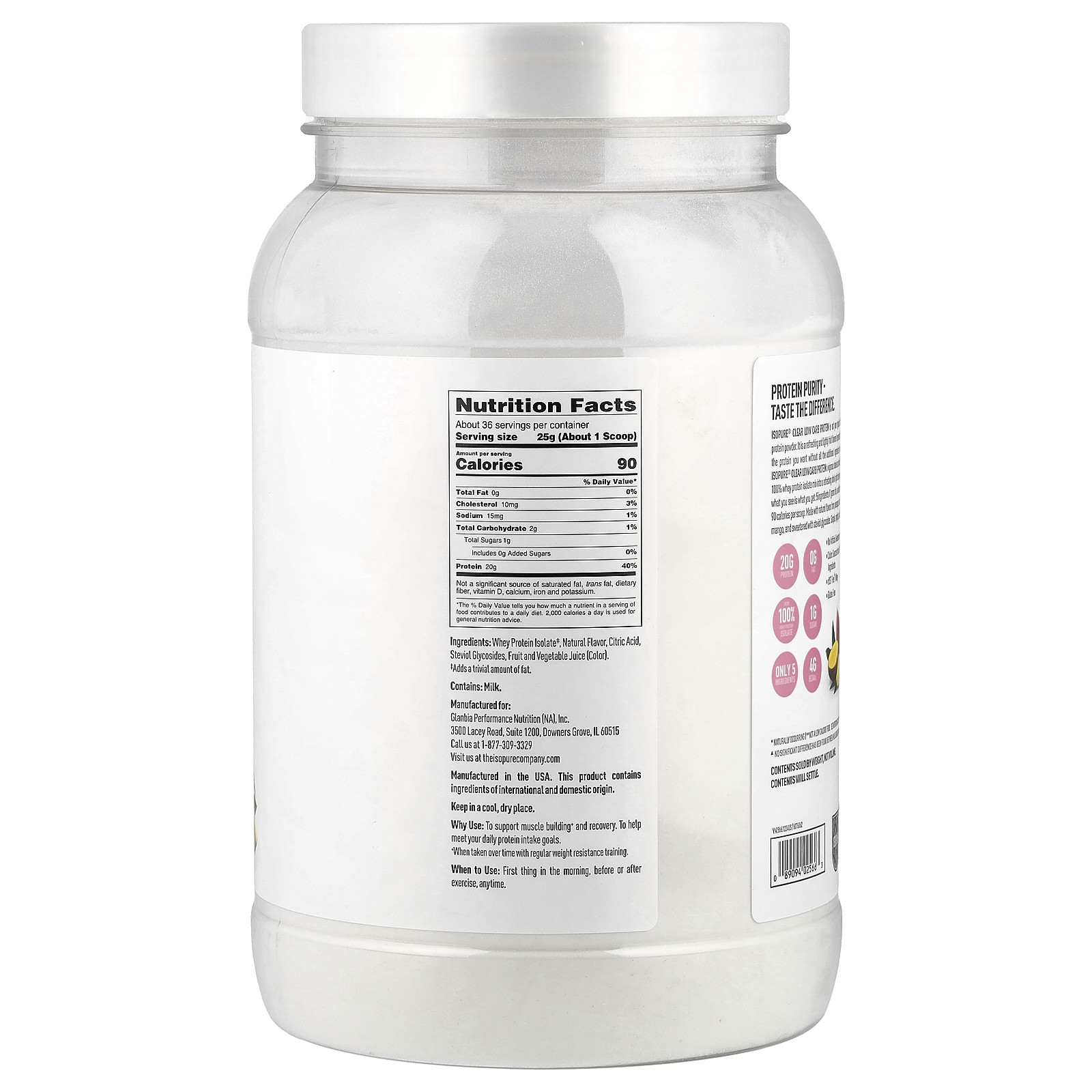 Infusions Protein Powder, Tropical Punch, 1.98 lb (900 g)