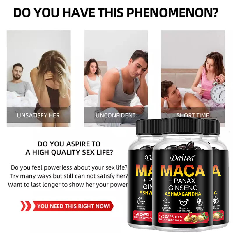 Maca Capsules – Containing Ginseng and Ashwagandha – Provide Natural Energy