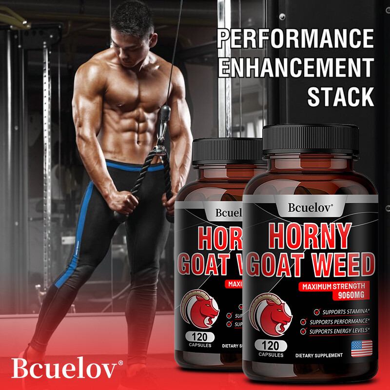 Horny Goat Weed for Men & Women-with Maca, Saw Palmetto, Ginseng, L-Arginine NEW