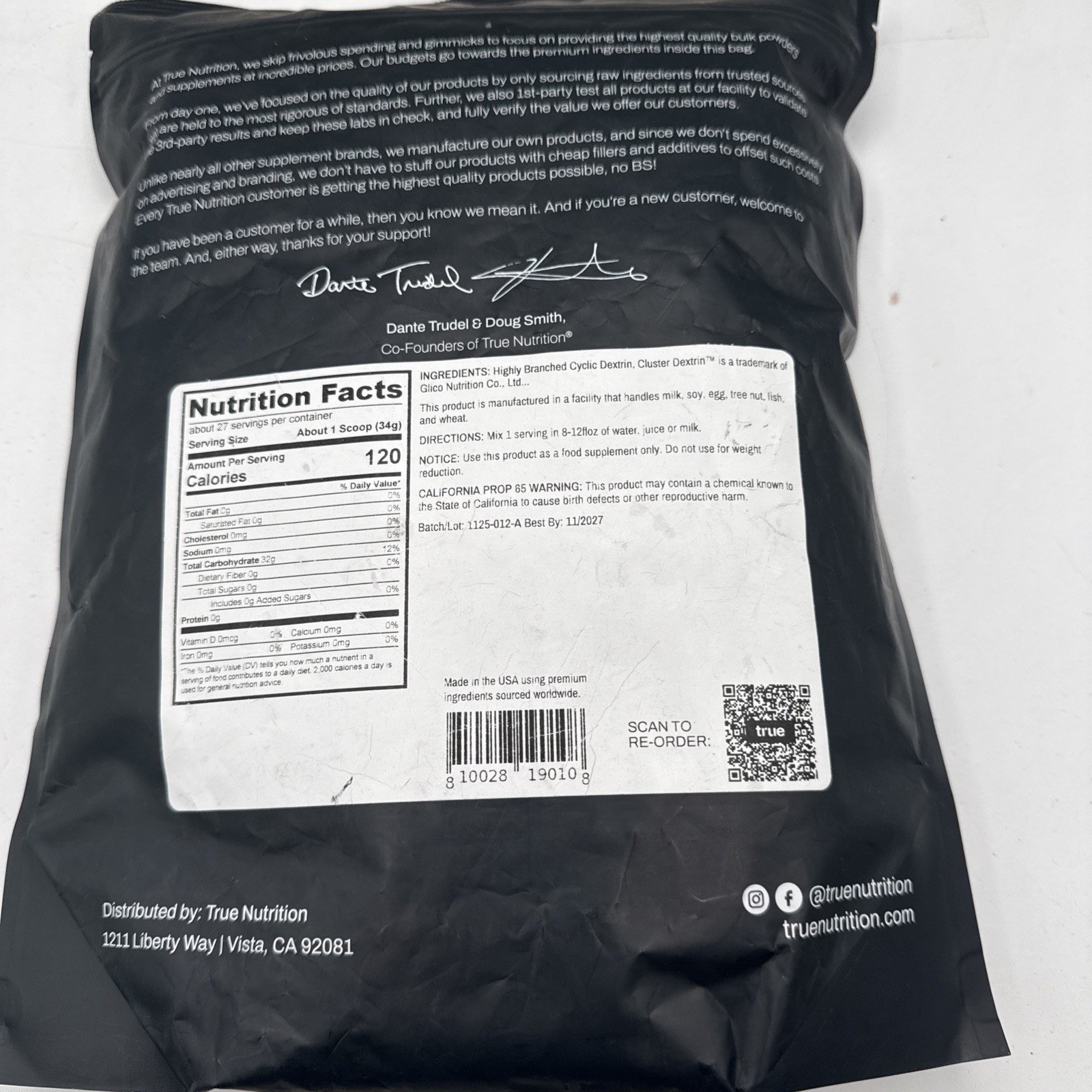 “Highly Branched Cyclic Dextrin Powder for Energy & Muscle Recovery – 2lbs-