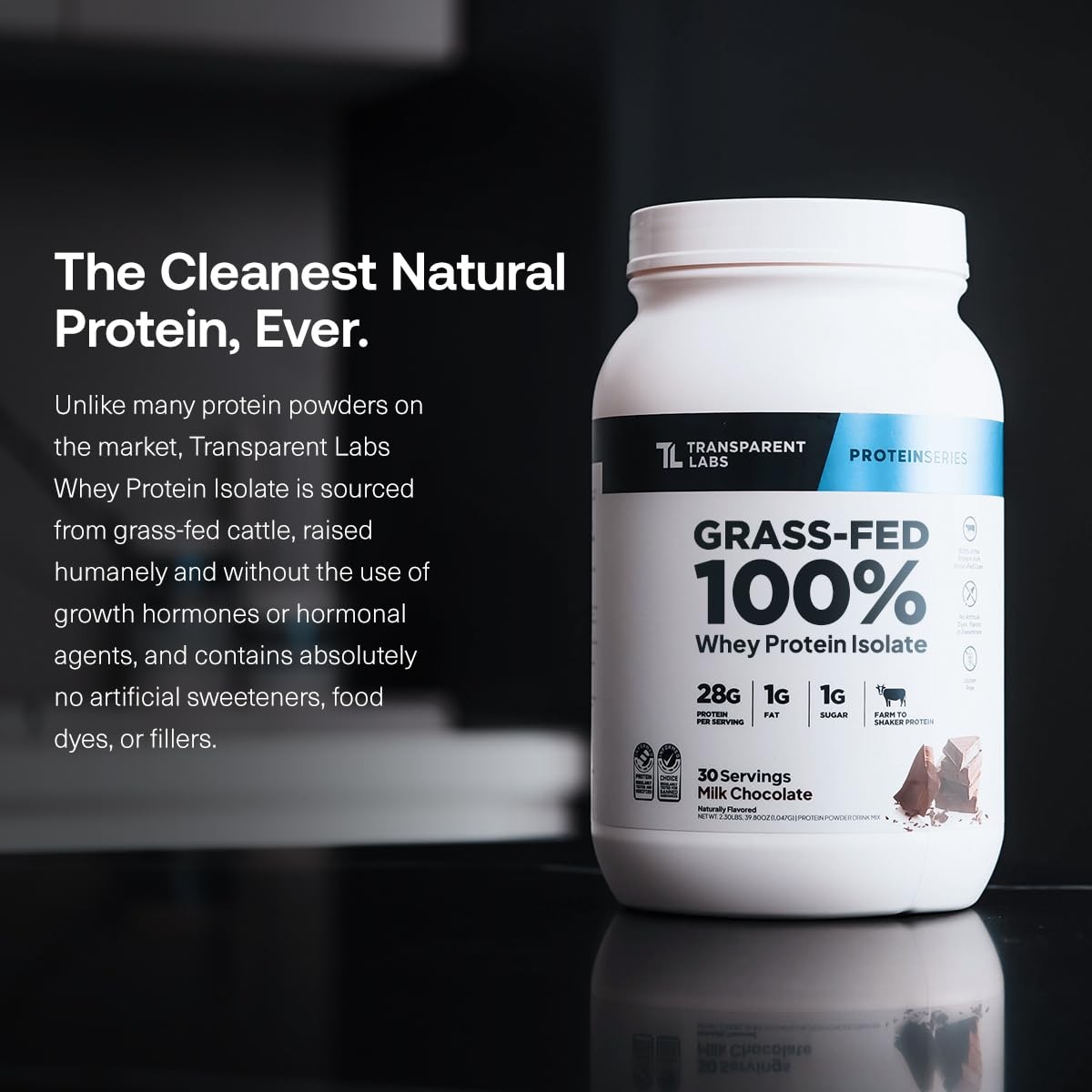 Grass-Fed Whey Protein Isolate – Naturally Flavored, Gluten Free Grassfed Whe…