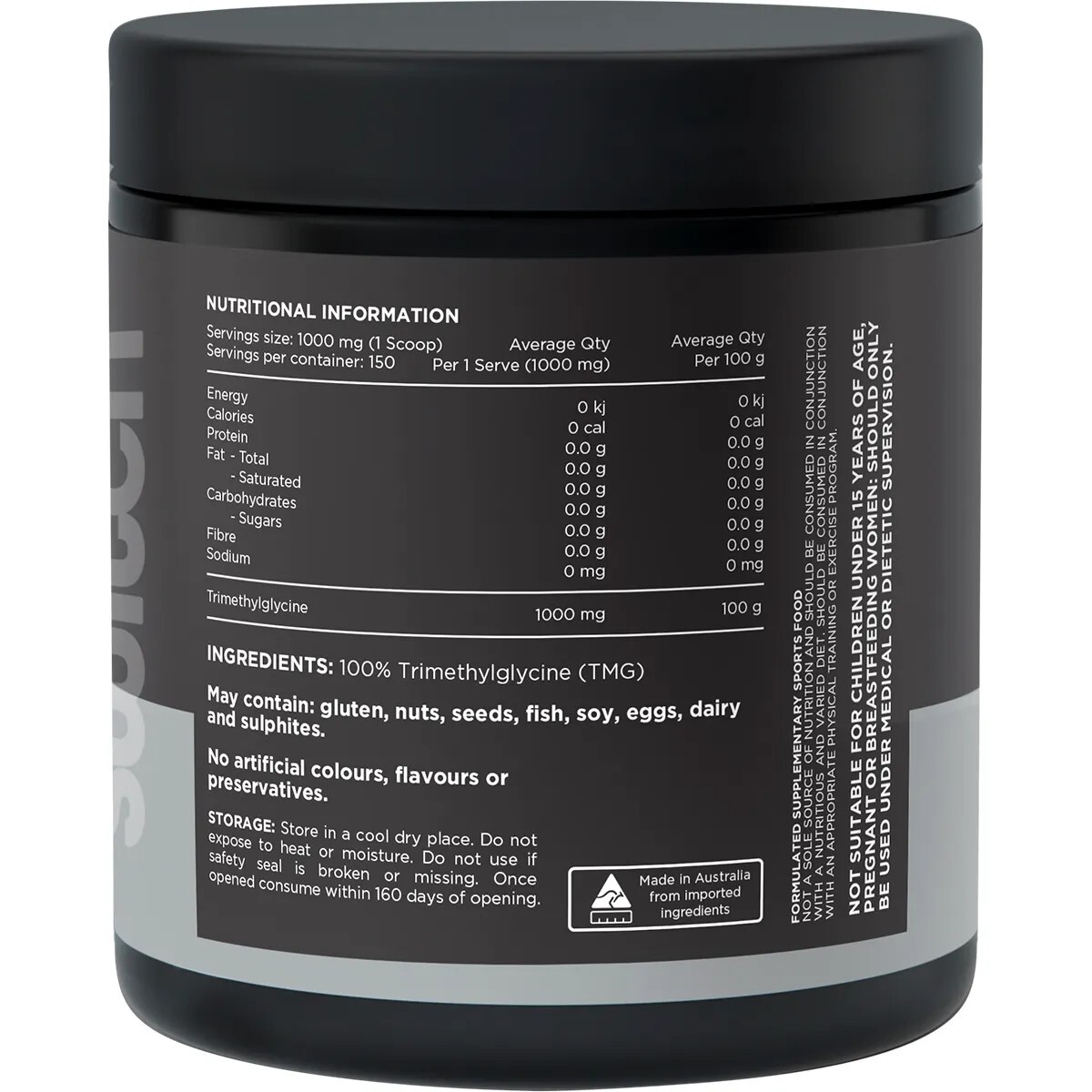 New Switch Nutrition TMG 150g 100% Pure Trimethylgycine
