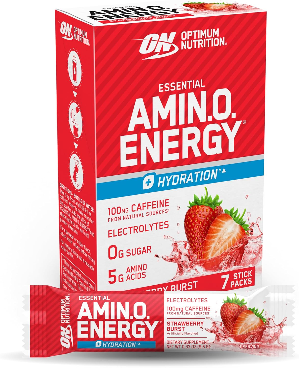 Amino Energy Powder plus Hydration, with BCAA, Electrolytes, and Caffeine, Pine
