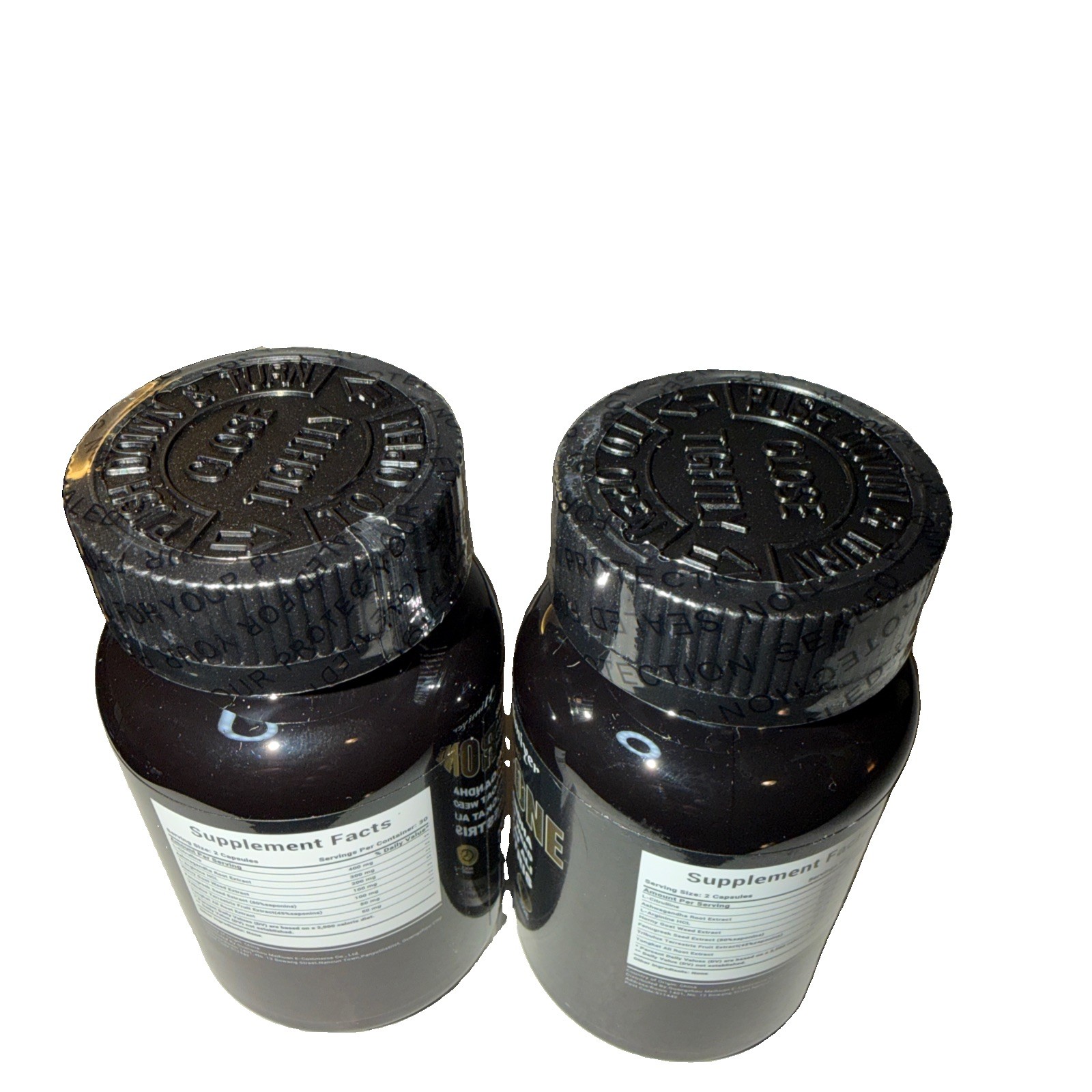 SET OF 2 Testosterone Booster Supplement for Men | Maca Ashwagandha Ginseng L-