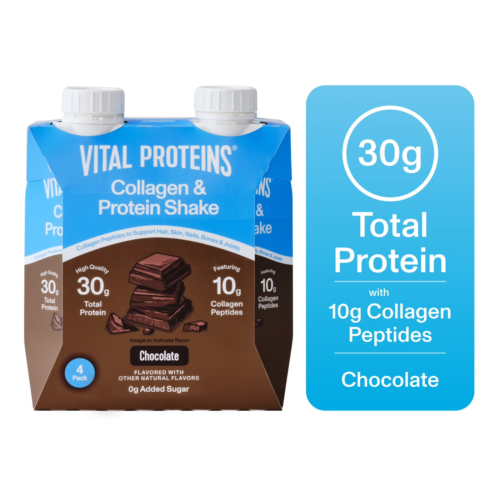 Vital Proteins chocolate collagen Protein shake 30g protein 10g collagen Peptide