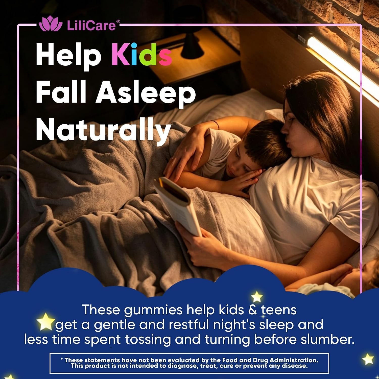 LILICARE Kids Reishi Mushroom Sleep Gummies – Melatonin Free Sleep Gummies