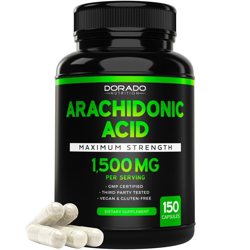 ARACHIDONIC ACID 1500mg Per Serving – 150Caps Muscle Building/Strength