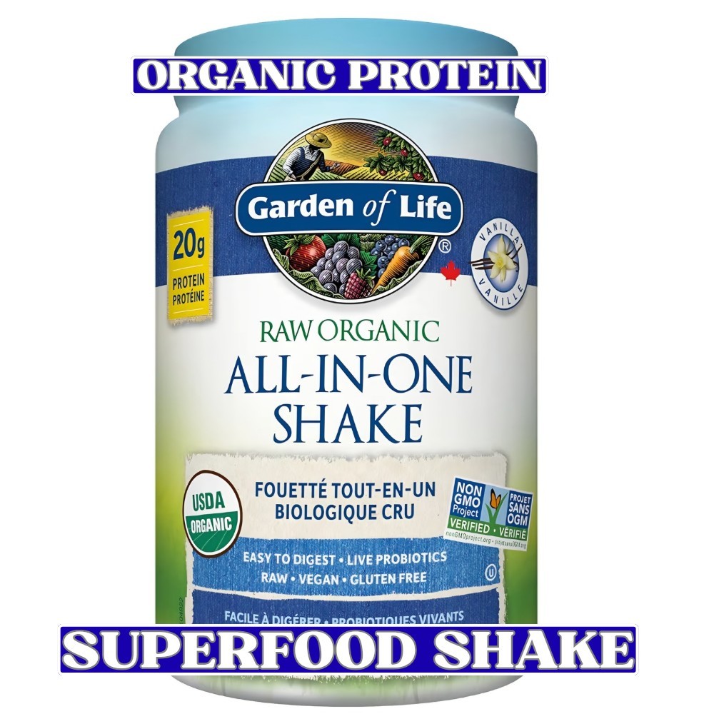 Garden of Life Raw Organic All-In-One Shake Vanilla 28 Servings Protein