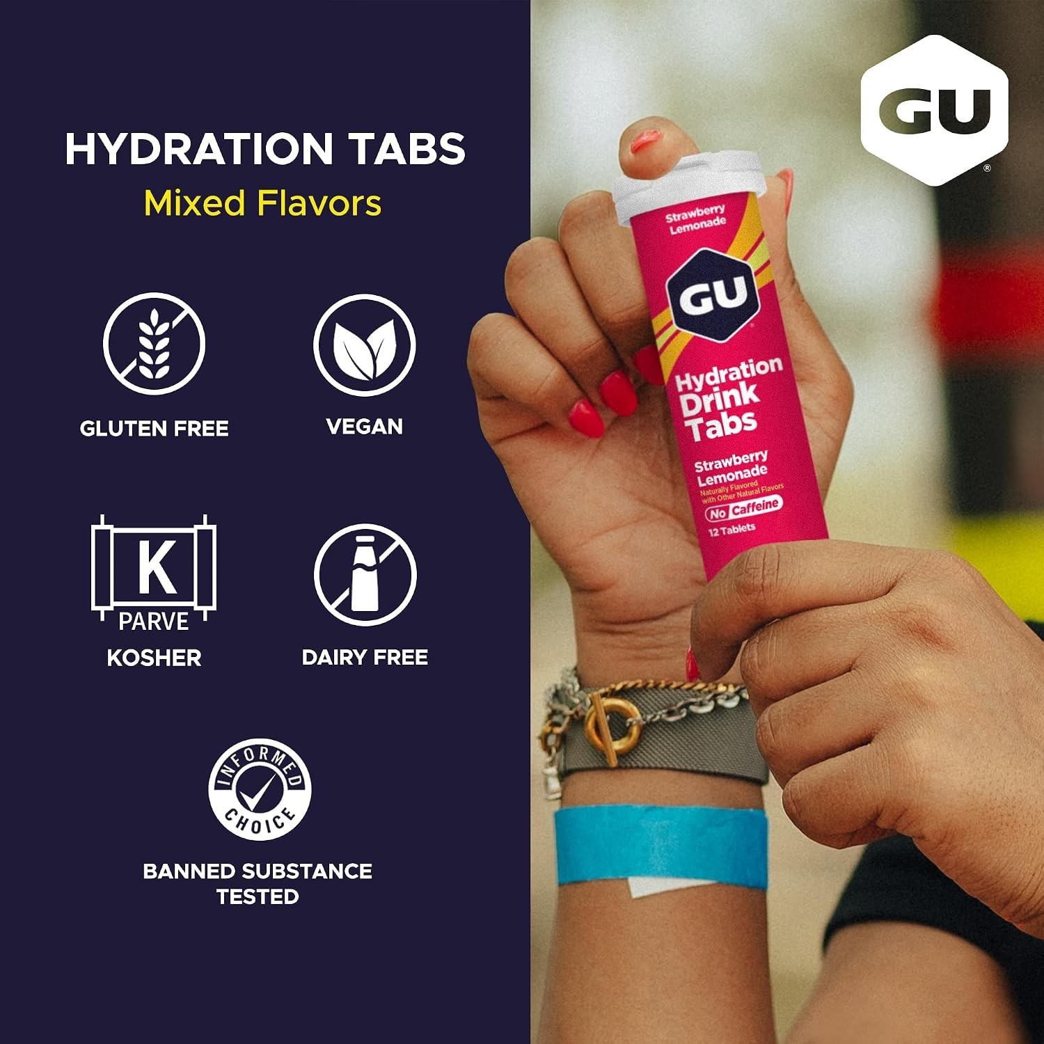 Hydration Electrolyte Drink Tablets, Enhanced Endurance Sports Drink for Runn…