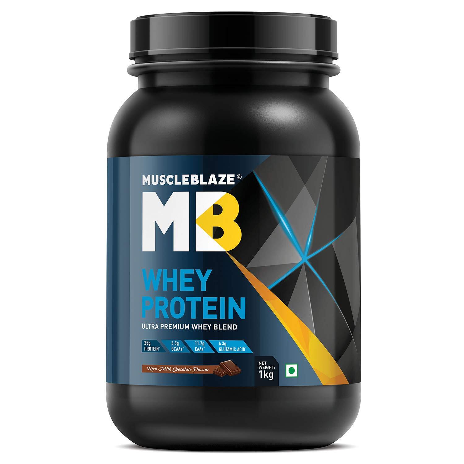 MuscleBlaze 100% Whey Protein Ultra Premium Whey Blend Choose Flavour