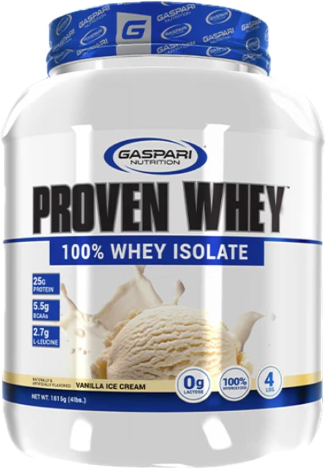 Gaspari Nutrition Proven Whey 100% Whey Isolate Protein 4LB Pick Flavor New