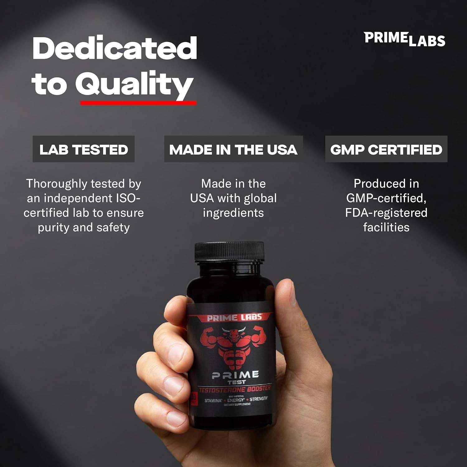 Prime Labs – Men’S Testosterone Booster – Stamina, Endurance, & Strength Booster