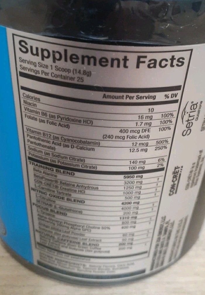 1CT: ZOA+ Zero Sugar PRE-WORKOUT Powder WILD BERRY NSF-CERTIFIED SPORT 13oz