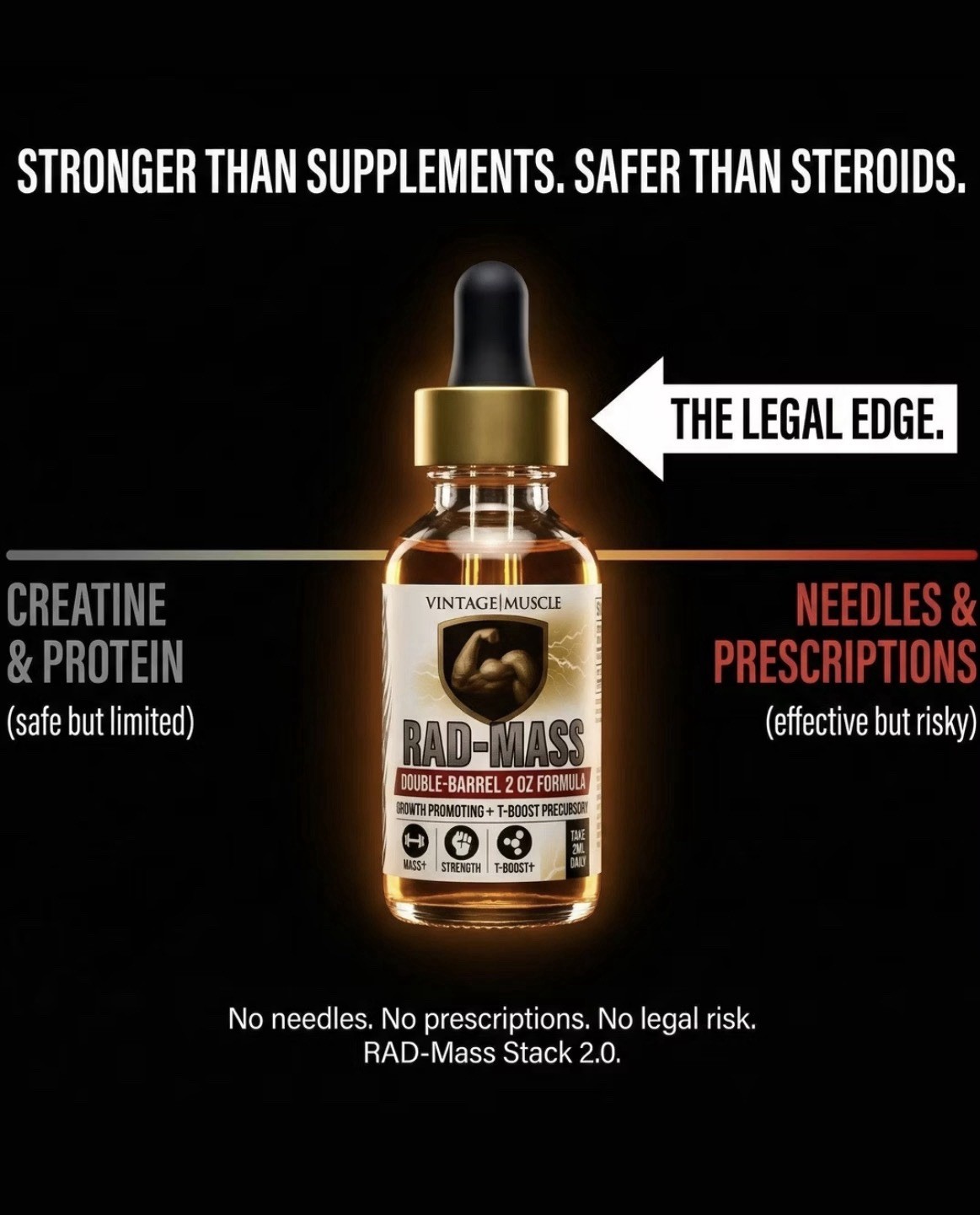 Rad Mass 4DHEA 2 Step Precursor Test Base Muscle Gains By Vintage Muscle 💪🦍